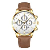 Reloj De Pulsera Para Hombres Y Mujeres Minimalista Elegante Reloj De Cuarzo De Moda Resistente Al Agua 3Bar Material De Cuerda Simulada Y Caso De Bronce - details 7