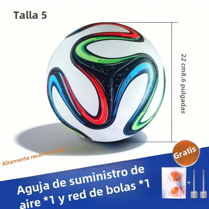 Balón De Fútbol Profesional PU Para Hombres Y Mujeres Tamaño 5 Competición 2014 Deportes Al Aire Libre Entrenamiento Para Equipes - 1