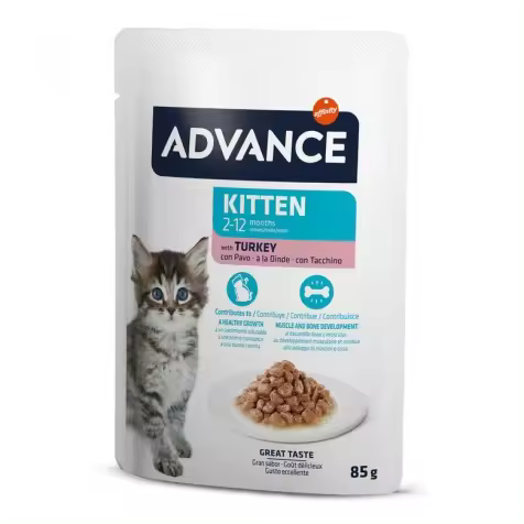 Advance Kitten Pavo Salsa Sobres para Gatos 85 gr - 1