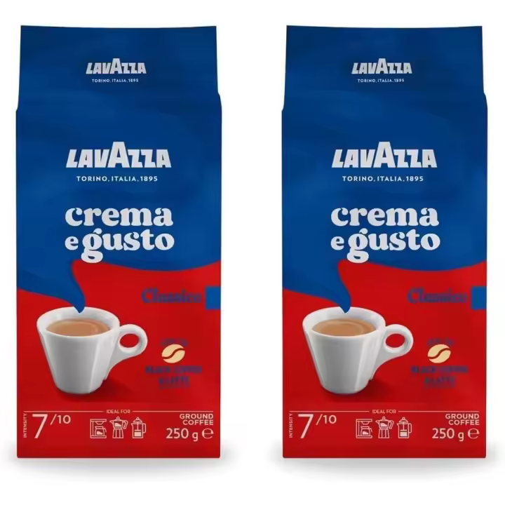 LAVAZZA  café molido natural Crema e Gusto classico intensidad 7/10 envases 250g*2 - 1