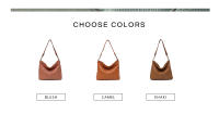 Bolso Hobo De Cuero Genuino Vintage Para Mujer Estilo Casual Con Punzadas Y Patchwork Bolso De Hombro Cruzado Diario - details 6