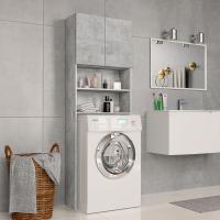 Armario de Baño Roble Ahumado 64x25,5x190 cm Mueble Lavadora Estante Color Roble ahumado,  Gris sonoma,  Roble Sonoma y mas - details 5