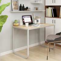 vidaXL Escritorio de ordenador madera de ingeniería en color negro y roble/Blanco/blanco y roble y más | estructura resistente ideal para salón dormitorio o estudio - details 2