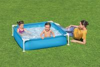 BESTWAY 56217 - Piscina Desmontable Tubular Infantil My First Frame Pools 122x122x30,5 cm Azul - details 2