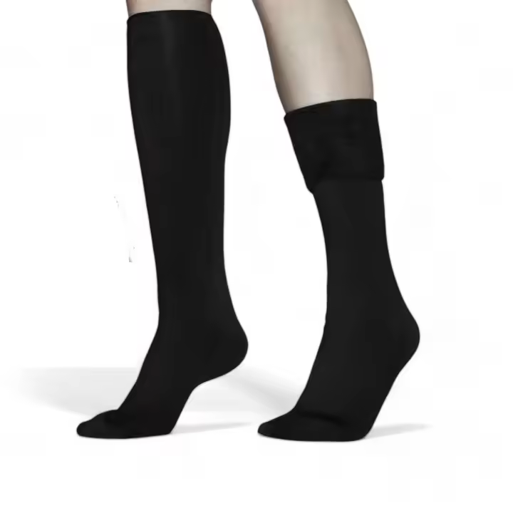 Geshop 3/6 Pares Calcetines Medias Hasta La Rodilla Térmicos Hombre Mujer - Calcetines Invierno Hombre - Calcetines Invierno Mujer - Calcetines Trabajo - Calcetines Polares Color Negro/Carne - 1