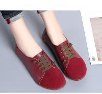 Zapatos De Mujer Nuevos 2024 Primavera Cuero Genuino Antideslizantes Planos Con Cordones Mocasines De Talla Grande Oxford Casual Para Mujer - details 4
