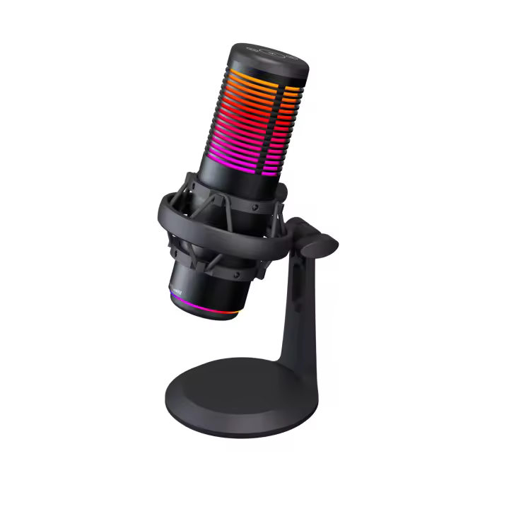 Micrófono De Condensador Para Gaming Con Soporte Antisalpicaduras Control De Ganancia RGB Para Streaming Podcasting Y Estudio Doméstico - 1