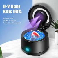 Limpiador ultrasónico del retenedor para la dentadura, liomador ultrasónico dental profesional 43kHz/180ml, máquina de la lipieza de Sonic PARA LA Guardia DE LA Noche de La Boca, App Dental - details 0