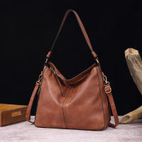 Bolso De Hombro De Cuero Para Mujer Bolsa De Mano Vintage De Gran Capacidad Bolso De Moda Casual Bolsa Tote De Lujo - details 1