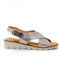 TINA KIZ 2275 Sandalias planas de Mujer 31445 24V SANDALIA CRUZADA PLATINO - details 2