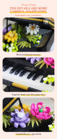 Set De Bloques De Construcción DIY Mini Piano Y Violín Con LED Modelos De Flor Eterna Y Catarata Juguetes Para Niños Regalo De Cumpleaños - details 4