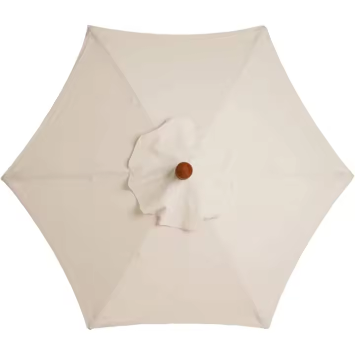 Funda de repuesto para sombrilla, 6 varillas, 3 m, impermeable, anti-UV, tela de repuesto, blanco crema - 1