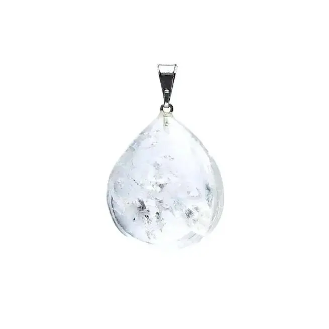 Cristal de Roca - Colgante en Forma de Gota de Piedra Curativa - Energizante - Devisana Raíz - Pulseras, Bolsos y Bisuteria Inicio - 1