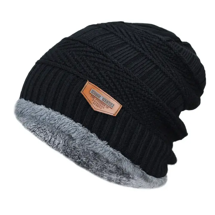 Gorro de punto para hombre y Mujer, gorro de Lana Gruesa para el cuello, bufanda, pasamontañas, Máscara, Conjunto de gorros 2023 - 1