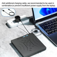 Carpeta Óptica Externa 7-en-1 USB3.0 Tipo-C Portátil Para Laptop PC Windows Reproductor De CD DVD RW Con Slots De Tarjetas SD TF - details 0