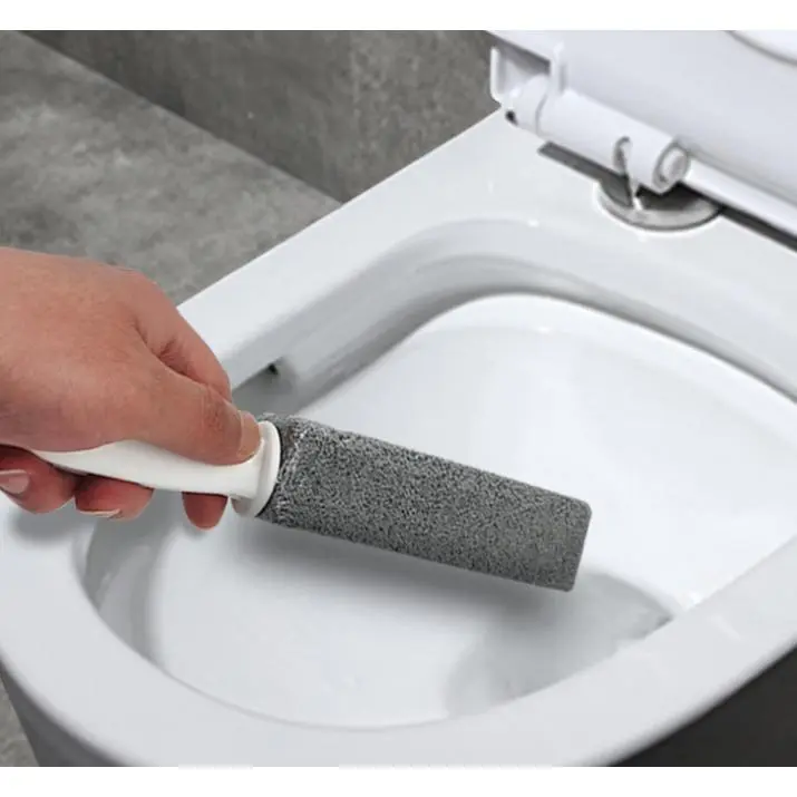Escobilla de baño de piedra pómez con mango para limpieza de inodoros - 1