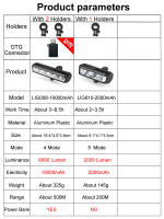 Luz De Bicicleta NEWBOLER Frontal 10000mAh 6000Lumen Impermeable Recargable Por USB Lámpara De Ciclismo MTB Y Carretera Accesorios - details 0