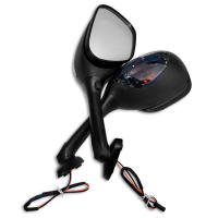 Espejo Retrovisor Para Motocicleta Con Luces LED Para SUZUKI GSXR 600 GSXR 750 GSXR 1000 K5 K6 K7 K8 K9 12V Accesorios De Manillar - details 1