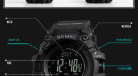 Reloj Deportivo Para Hombre Skmei 1358 Con Altimetro Y Compasso Resistente Al Agua Pantalla Digital Medidor De Presión Y Temperatura Reloj De Pulsera Adecuado Para Actividades Al Aire Libre - details 19