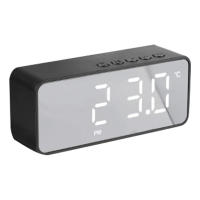 Reloj despertador inteligente Digital Multicional Bluetooth 5,0 Acabado de esesespejo Altavoz Para Room W - details 1