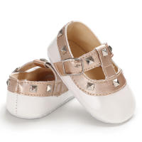 Meckior Zapatos De Princesa Para Bebés Niñas 2024 Nuevos Con Hebilla De Lámina De Cuero Patentado Antideslizante Para Primeros Pasos Niños Recién Nacidos 0-18M - details 5