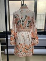 Vestido Elegante Para Mujer Con Manga Larga Y Cuello En V Estampado Con Cierre De Lazo Vestido Corto De Verano A-Line Regular Fit Polyester - details 18