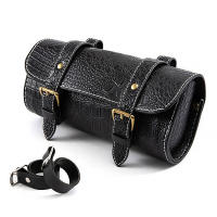Nueva Bolsa De Herramientas De Motocicleta Retro De Cuero Genuino Con Estampado De Cocodrilo Impermeable Y Resistente Al Desgaste Para Motorbike Tamaño 21x9x9cm Color Negro - details 8