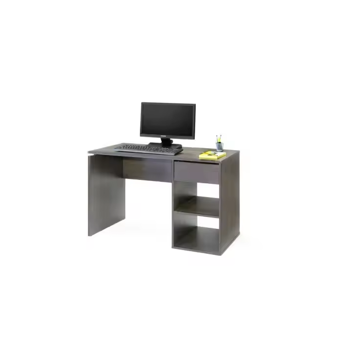 Mueble Mesa de Escritorio Serie Burgos 5012 Topkit con cajón con 2 huecos y 1 balda con Medidas 74x120x50 - 1