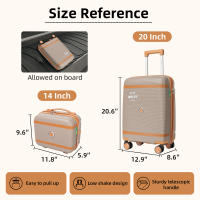 S7 STAR Juego de 2 maletas de viaje, Báscula de equipaje, Carcasa Ligera de PP, Asa con bloqueo a 3 alturas,Maleta grande, mediana y de cabina con un neceser,Trolleys,Ruedas Silenciosas Giratorias, Cerraduras de combinación,Equipaje de Bodega - details 1