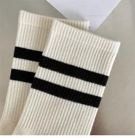 Calcetines De Mujer Estilo Preppy Japonés Moda Otoño Nuevos Calcetines Deportivos De Color Caramelo Con Rayas Casual Para Niñas - details 9