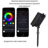 Luces De Navidad Bluetooth Inteligentes RGBIC LED Solar Impermeables Para Exterior Decoración De Año Nuevo Lámpara Fae Tirada 8M 12M - details 3