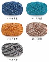 Yogur Cotton Cinco Hilo Gradual Cambio Sección Teñido Color Bebé Lana Medio Grueso Tejido a Mano Ganchillo Muñeca Zapatos Tejidos Para Adultos - details 15