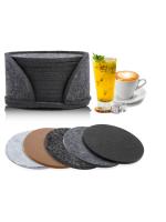 11pcs Coasters Redondos De Terciopelo Para Mesa De Comedor Protector Antigolpes Resistente Al Calor Para Taza De Café Y Té Tapete Para Vaso De Cocina Accesorios - details 2