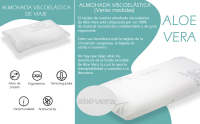 Decodeko.com: compra online de mubles,Sabanas, Mantas... Almohada viscoelástica con núcleo 100% Viscoelástico, Tejido de Aloe Vera, Anti ácaros, Anti bacterias, Termorregulable y Ergonómica. Libera la presión Cervical - details 0