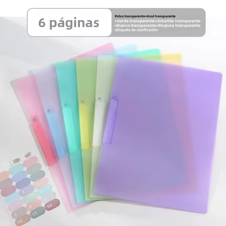 Estantería Giratoria De Archivos A4 5/6 Piezas Para Estudiantes Y Oficina Organizador De Documentos Y Reportes - 1