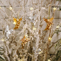 6 PCS Adornos De Ángel Para Decoración De Árbol De Navidad Colgantes En Oro Y Plata Estatuillas De Ángel Para Adornar El Árbol De Navidad - details 5