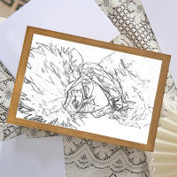 Marco De Fotos Para Pintura Con Figura De Anime Naruto Sasuke Gaara Luz LED Nocturna Decoración Para Dormitorio Regalo De Navidad Lámpara De La Luna - details 2