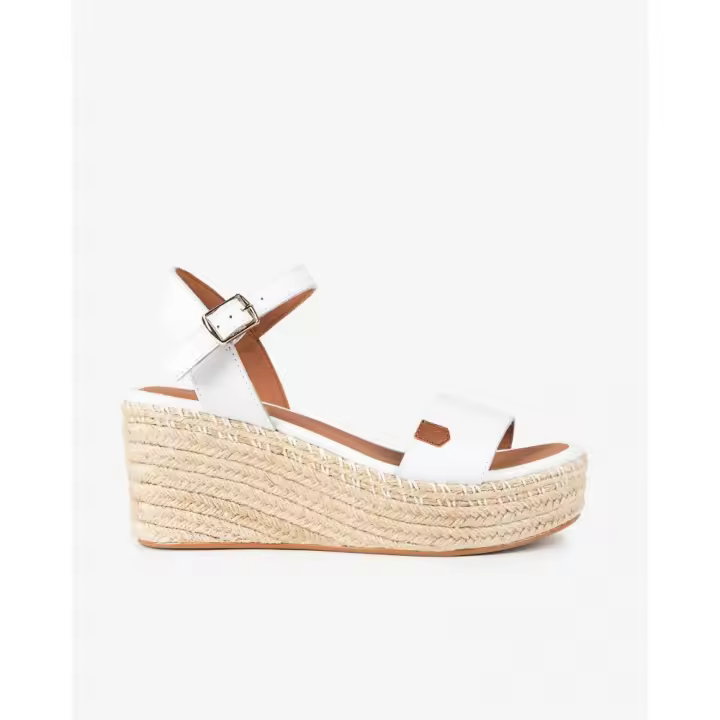 Sandalias plataforma mujer POPA ARAMBOL BLAN SANDALIA CUÑA YUTE TRENZADO BLANCO 35933 25V - 1