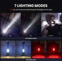 Linterna LED De 100W Más Potente Con Cargador Tipo-C Y Batería Integrada 4000 mAh Zoom Luz De Destello Super Brillante Para Aventuras Al Aire Libre Y Rescate - details 4