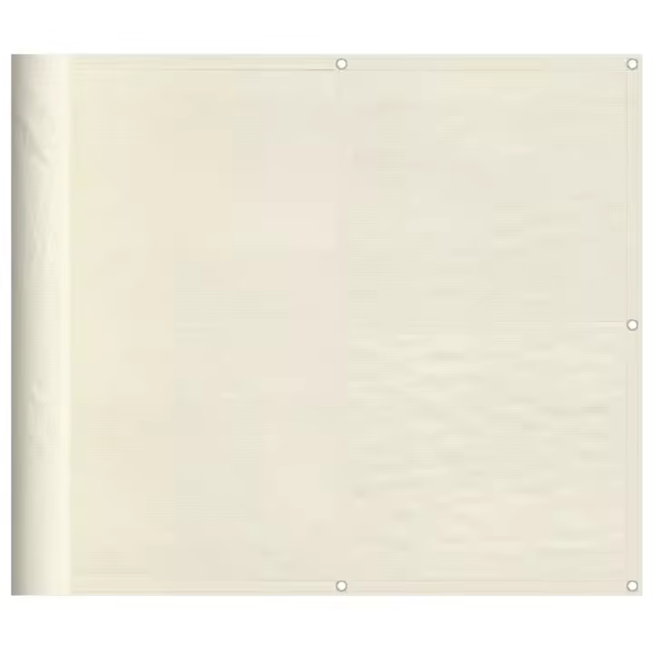 Pantalla de Balcón 100% poliéster Oxford crema 90x1000 cm - 1