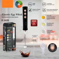 Espumador de Leche 3EN1 Espumador Leche Electrico con Batidor de Acero Inoxidable 3 Velocidades Batidora de Leche Portátil para Huevos, Café, Lattes, Capuchino Diseño Compacto para Cafeterías y Hogar - details 1