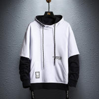 Sudadera De Moda Casual Para Hombre Con Capucha Patchwork Y Block Color Estilo Hip Hop Suéter De Calle Completo De Poliéster Para Todas Las Estaciones - details 9