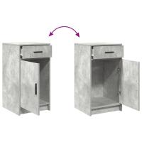 Conjunto de tocador de 3 piezas con LED de vidaXL en madera elaborada color gris concreto - details 7