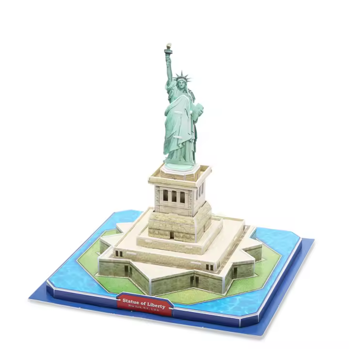 DAM. Puzle 3D de cartón de la Estatua de la Libertad en Nueva York. 32 piezas. 22x23x23cm. - 1