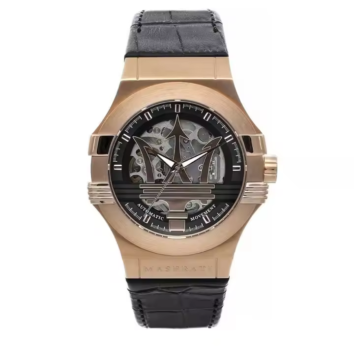 Reloj de hombre  MASERATI Potenza R8821108039 automático de piel y correa negra MASERATI - 1