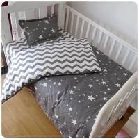 Juego de ropa de cama sin revolver para Bebe, cuna para Niño Pequeño, ropa de Cama para Bebe recién nasido, Funda nórdica de 3 piezas, Funda de almohada,ropa de Cama de dibujos animados para recién nacido, - details 0