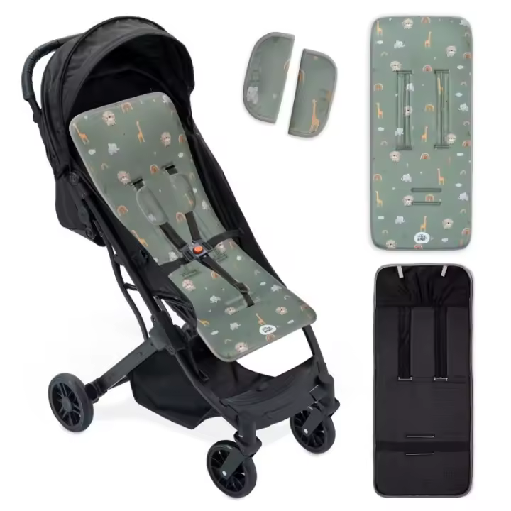 INTERBABY COLCHONETA SILLA DE PASEO UNIVERSAL CON TRASERA 3D SAFARI VERDE 0C073 - 1