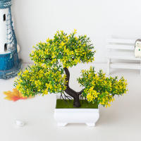 Planta Artificial De Bonsái En Maceta Pequeña Para Jardín Decoración De Hogar Y Mesa Material De Plástico Ornamento De Flor Sin Mantenimiento - details 13