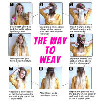 Extensiones De Cabello Sintético 24 Pulgadas 16 Clips Recto Rubio Y Negro Resistente Al Calor Pieza Falsa De Cabello - details 4