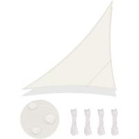 Sonnensegel Dreieckig 4x4x5.65m Wasserdicht Cremeweiß Sonnenschutz Windschutz Segel PES Polyester,95% UV-Schutz für Außenbereich, Terrasse, Balkon, Garten - details 0